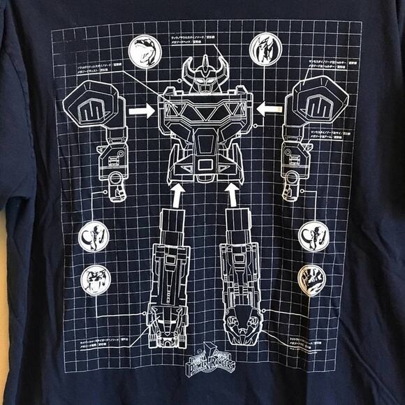 Vintage XL Fruit of the Loom Power Ranger men t-shirt blue - Picture 3 of 8